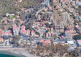 Location of the land in Malaga on which construction work is carried out.