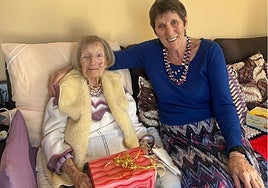 Ivy Rhodes at the special party to mark her 105 birthday.