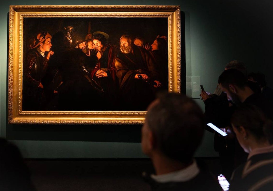 A clever use of light in a night scene by Adam de Coster on display at the Fundación Unicaja.