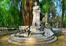 A monument to Becquer in Seville.