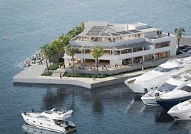 Visualisation of the future nautical club at the Huelin marina in Malaga.