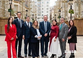 Agustín Cruz and the EJASO team of professionals in Málaga.