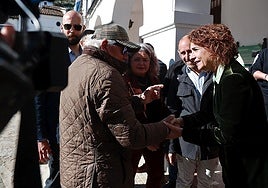 María Jesús Montero, during her Monday visit to Grazalema.