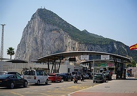 The Gibraltar border.