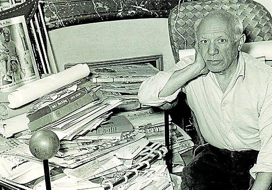 Pablo Picasso at his home in France.