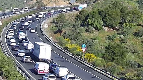 Malaga traffic: lorry breakdown creates eight-kilometre tailback on A-7 motorway