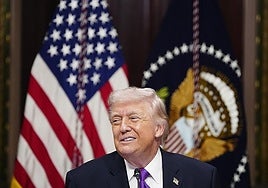 US President Donald Trump at an event in Washington on Thursday morning.