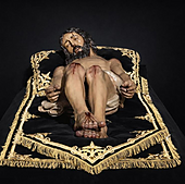 The 'Recumbent Christ' in Sierra de Yeguas, following its recent restoration.