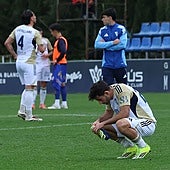 The Marbella players at the full-time whistle.