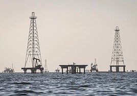 Offshore oil platform.