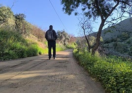 Last metres before reaching the Alcuza peak