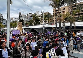 Around 600 pupils participated in Almuñécar's annual march for equality