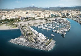 Visualisation of the future San Andrés marina in Malaga's Huelin district.