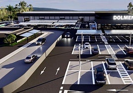 Artist's impression of the entrance to the shopping area, which is already under construction.