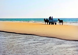 Typical scene on the beach.