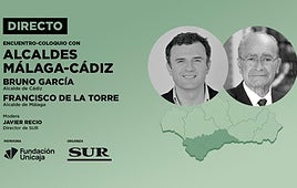 Mayor of Cadiz Bruno García (left) and Mayor of Malaga Francisco De la Torre (right).