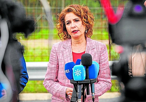 María Jesús Montero, yesterday in Dos Hermanas.