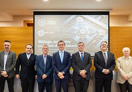 Photo from the presentation of the quantum computer agreement at Malaga University.