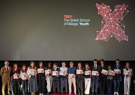 Students attending the event held at Cines Yelmo