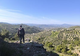 This trail runs through the foothills of Sierra Tejeda.