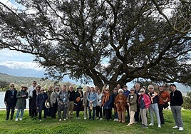Members of the American Horticultural Society with José Alba during their recent visit to his garden in Malaga.