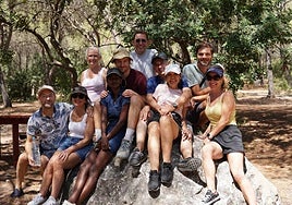 Pastor Andrew Seale (bottom left) with leaders of Ark's family summer camp.