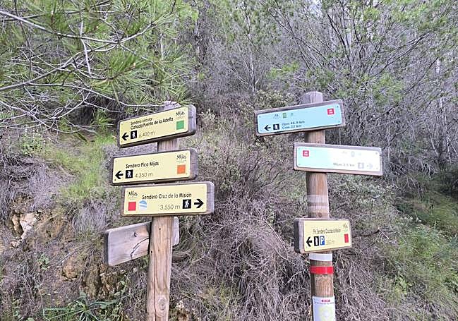 First crossroads of the route