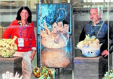 Cuadra with some of the pieces that form part of the exhibition.