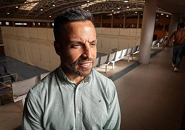 Jorge Báez in an interview with SUR, right before playing in a friendly football match at Malaga University.