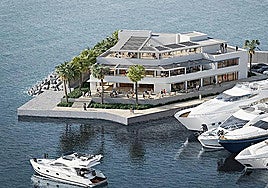 Visualisation of the yacht club at the future San Andrés marina in Malaga city.
