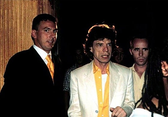 Mick Jagger, líder de los Rolling Stones, en la discoteca en 1998