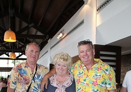 ACE founder Fabienne Paques with volunteers Martyn and Mark.