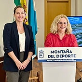 The town's mayor, Ana Mula, during the announcement on Monday.