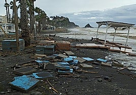 Damage caused by the storms in Almuñécar