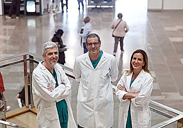 From left to right, Malaga doctors José Luis Guerrero, Alfredo Malo and Aída Raigón.