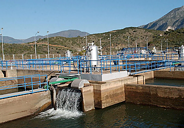 Photo of the Río Verde water treatment plant.