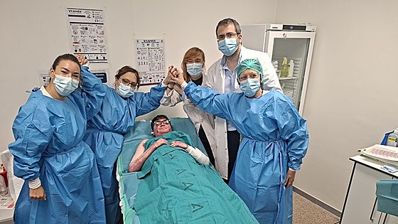 Adrián Soto, first patient in Spain to receive pioneering treatment for butterfly skin
