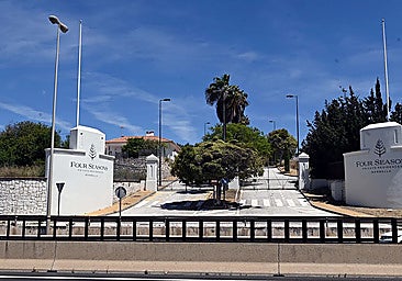 Entrance to the land of the future Four Seasons hotel in Marbella.