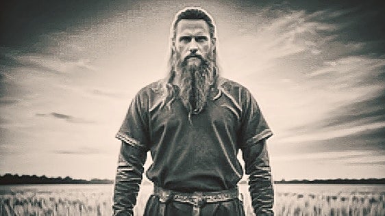 Viking in a field.