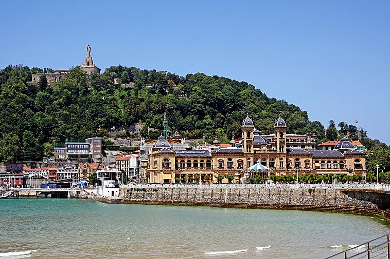 San Sebastian with Monte Urgull in the background