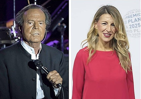 Julio Iglesias and Yolanda Díaz.