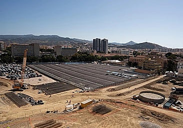 Photo of the current state of Hospital Civil's car park in Malaga.