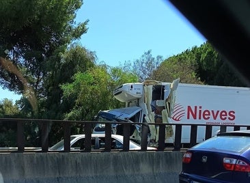 Image of one of the vehicles involved in the accident