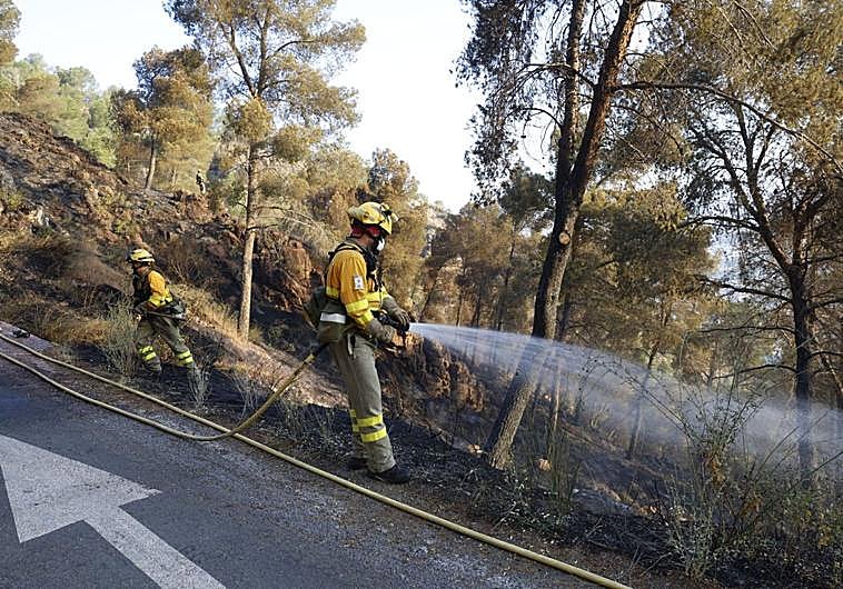 Imagen principal - Spain wildfire: Army called in as 65ft flames force evacuations near Costa Blanca