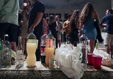 A group of young people at a party in Valencia.