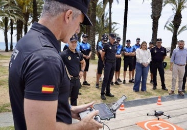 A police officer from the new drone unit that will provide operational support.