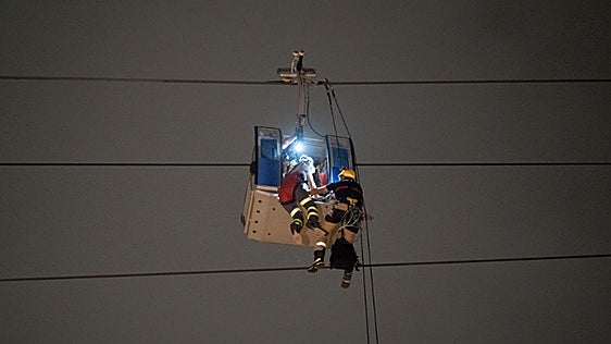 Emergency services test rescue response at Benalmádena cable car