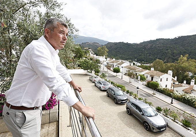 The councillor takes in the views from part of his municipality.