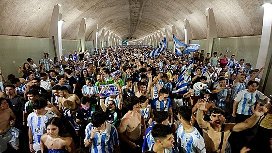A historic celebration for Malaga CF's promotion