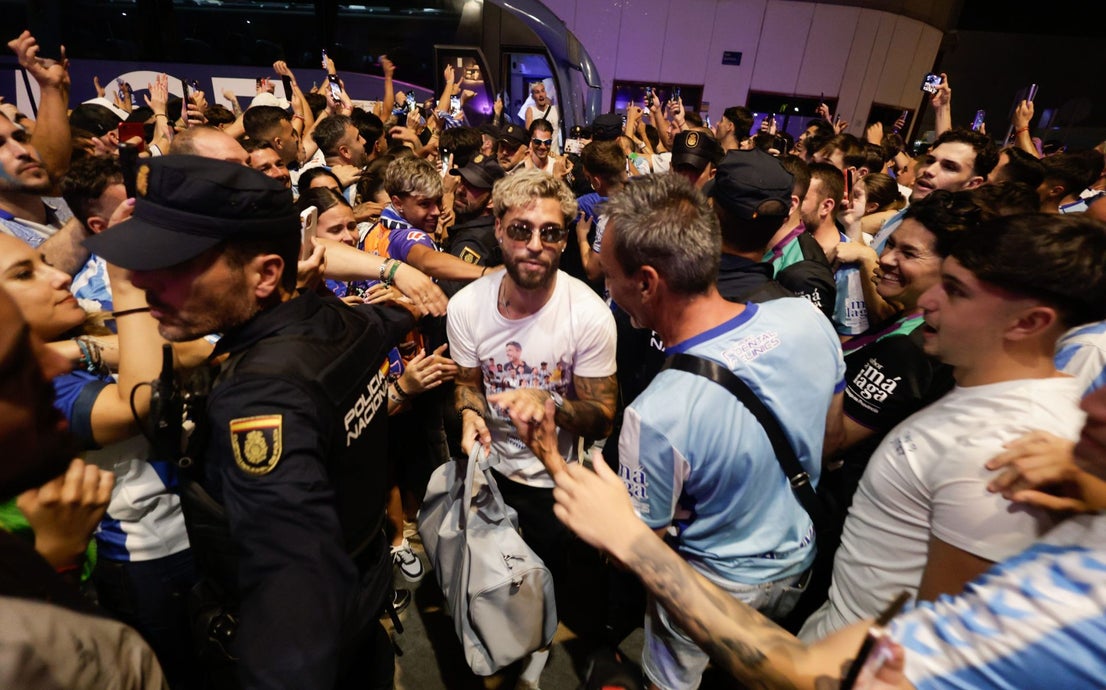 Malaga fans celebrate on promotion night